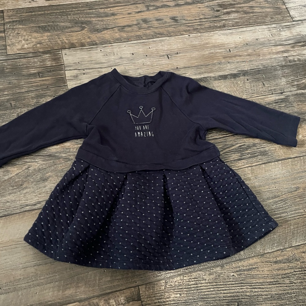 Robeez Navy Long Sleeve Kids Top with Crown Design